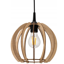 BERGE DREVENÁ STROPNÁ ZÁVESNÁ LAMPA 1xE27 LED + KLIP Vysoká kvalita