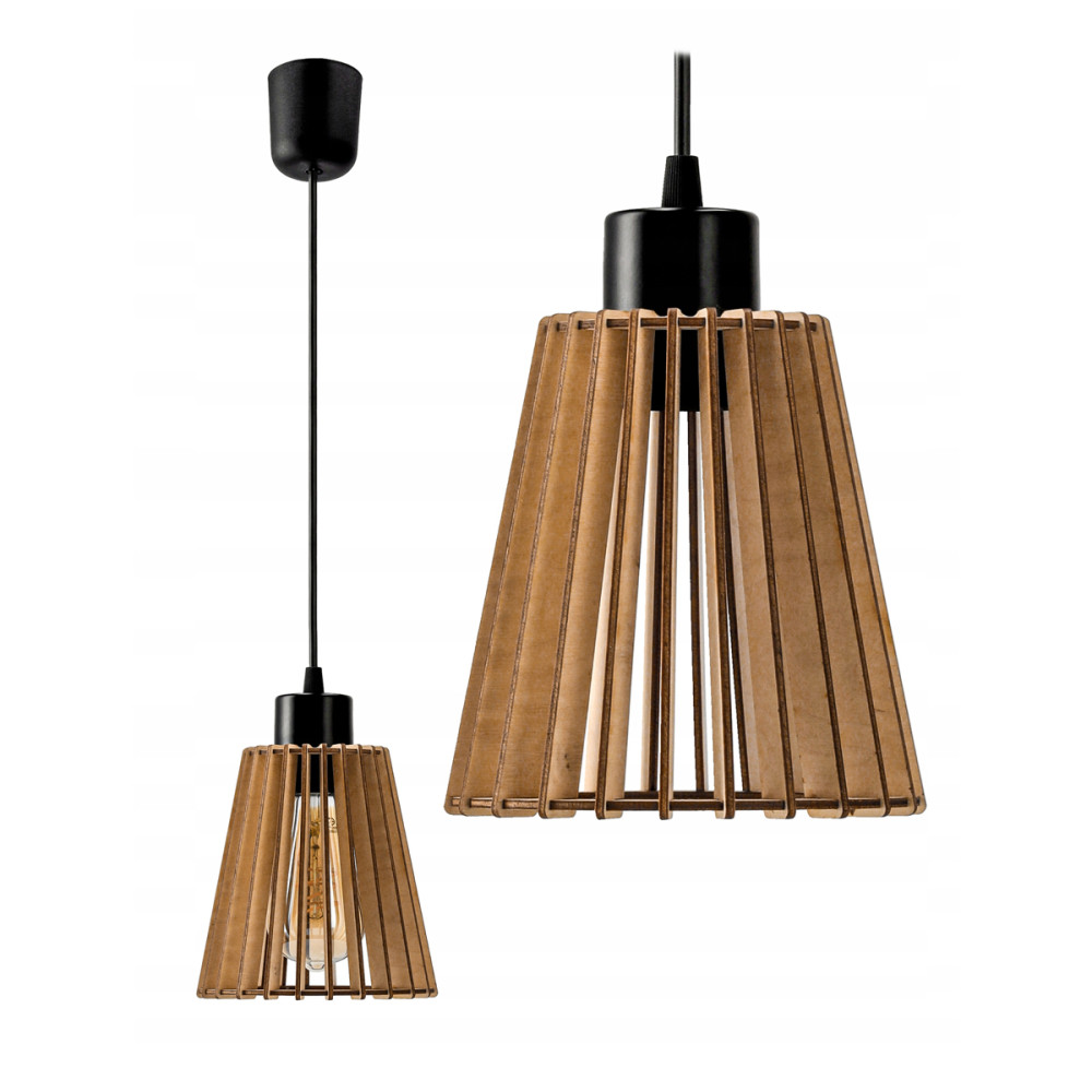 BERGE DREVENÁ STROPNÁ ZÁVESNÁ LAMPA LED LUSTERA E27 Do obývačky Dekoratívna