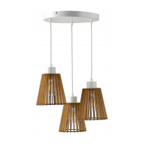 BERGE Drevená závesná stropná lampa E27