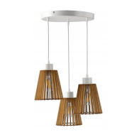 BERGE Drevená závesná stropná lampa E27