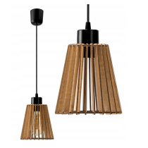 BERGE DREVENÁ STROPNÁ ZÁVESNÁ LAMPA LED LUSTERA E27 Do obývačky Dekoratívna