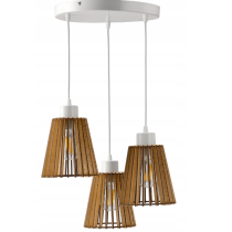 BERGE Drevená závesná stropná lampa E27