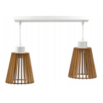 BERGE Drevený LED luster stropný závesný lampa E27
