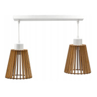 BERGE Drevený LED luster stropný závesný lampa E27