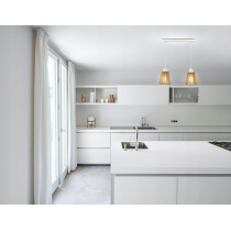 BERGE Drevený LED luster stropný závesný lampa E27