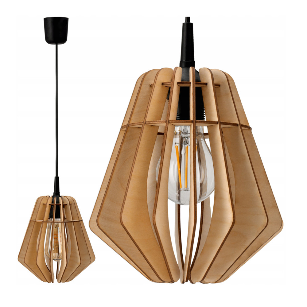 BERGE LED DREVENÝ STROPNÝ ZÁVESNÝ LUSTER Nastaviteľný Vysokokvalitný E27