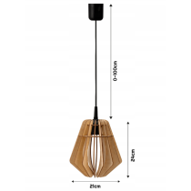 BERGE LED DREVENÝ STROPNÝ ZÁVESNÝ LUSTER Nastaviteľný Vysokokvalitný E27