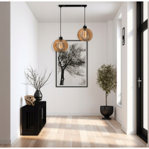 BERGE LED stropná závesná lampa s nastaviteľnou atmosférou 2xE27 do kuchyne a obývačky