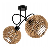 BERGE Stropná lampa LOFT WRAPPED 2XE27 WOODEN