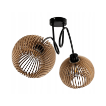 BERGE Stropná lampa LOFT WRAPPED 2XE27 WOODEN