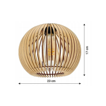 BERGE Stropná lampa LOFT WRAPPED 2XE27 WOODEN