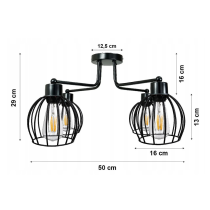 BERGE Závesná lampa DRON 4xE27 - DRÔT