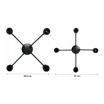 BERGE Závesná lampa DRON 4xE27 BLACK CUP