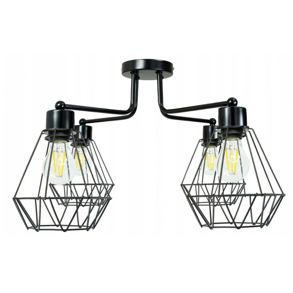 BERGE Závesná lampa DRON 4xE27 DIAMOND LARGE