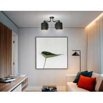 BERGE Závesná lampa DRON 4xE27 GOLD ABBEY