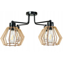 BERGE Závesná lampa DRON 4xE27 WOOD DIAMOND