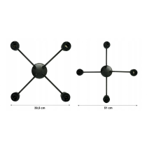 BERGE Závesná lampa DRON 4xE27 WOOD DIAMOND