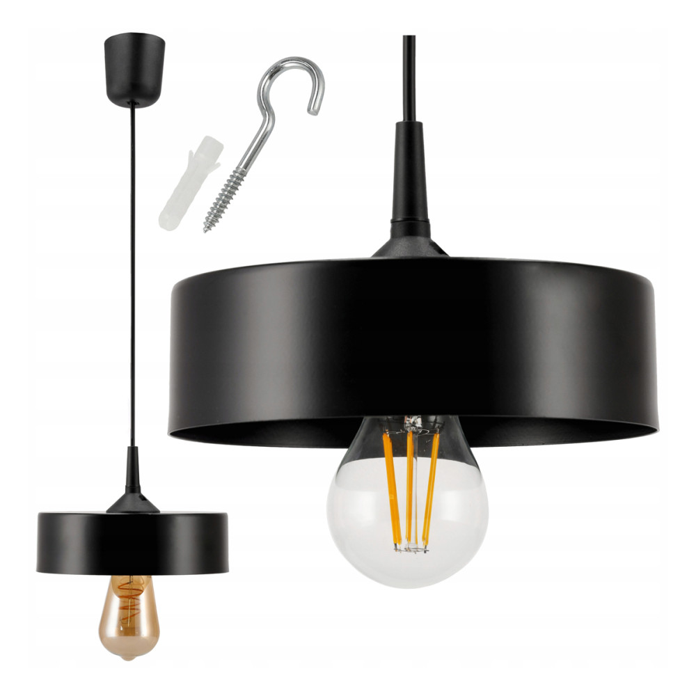 BERGE Závěsné stropní svítidlo / lustr LED E27, nastavitelné 0–100 cm, hliníkové stínidlo