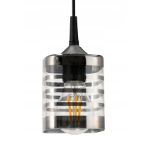 BERGE Závesné stropné svietidlo / luster LED E27, nastaviteľné 0–100 cm, sklenené tienidlo