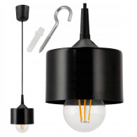 BERGE ZÁVESNÝ STROPNÝ LUMPER LED E27 NASTAVITEĽNÝ 0-100 cm HLINÍKOVÉ TIENIDLO