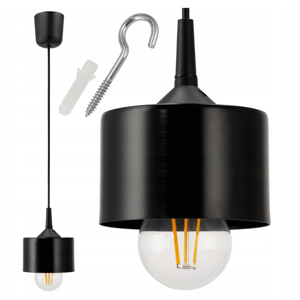 BERGE ZÁVESNÝ STROPNÝ LUMPER LED E27 NASTAVITEĽNÝ 0-100 cm HLINÍKOVÉ TIENIDLO