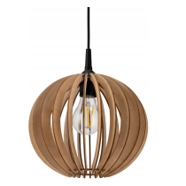 BERGE ZÁVESNÝ STROPNÝ LUMPER LED E27 NASTAVITEĽNÝ 0-100CM DREVENÉ TIENIDLO