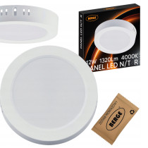 BERGE LED stropné svietidlo na povrchovú montáž 12W 1320lm 4000K neutrálna biela kruh