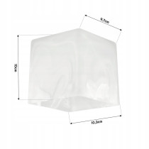 BERGE Sklenené tienidlo pre stropnú lampu, stolovú lampu, luster, kocku, mliečne biele