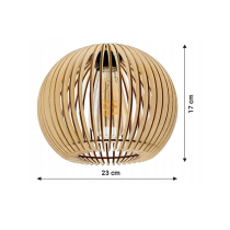 BERGE Drevená LED stropná lampa na zavesenie 5xE27 pre krásnu a priestrannú miestnosť