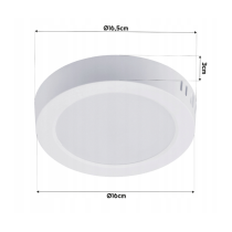 ECOLIGHT LED stropné svietidlo na povrchovú montáž 12W 1320lm 4000K neutrálna biela kruh