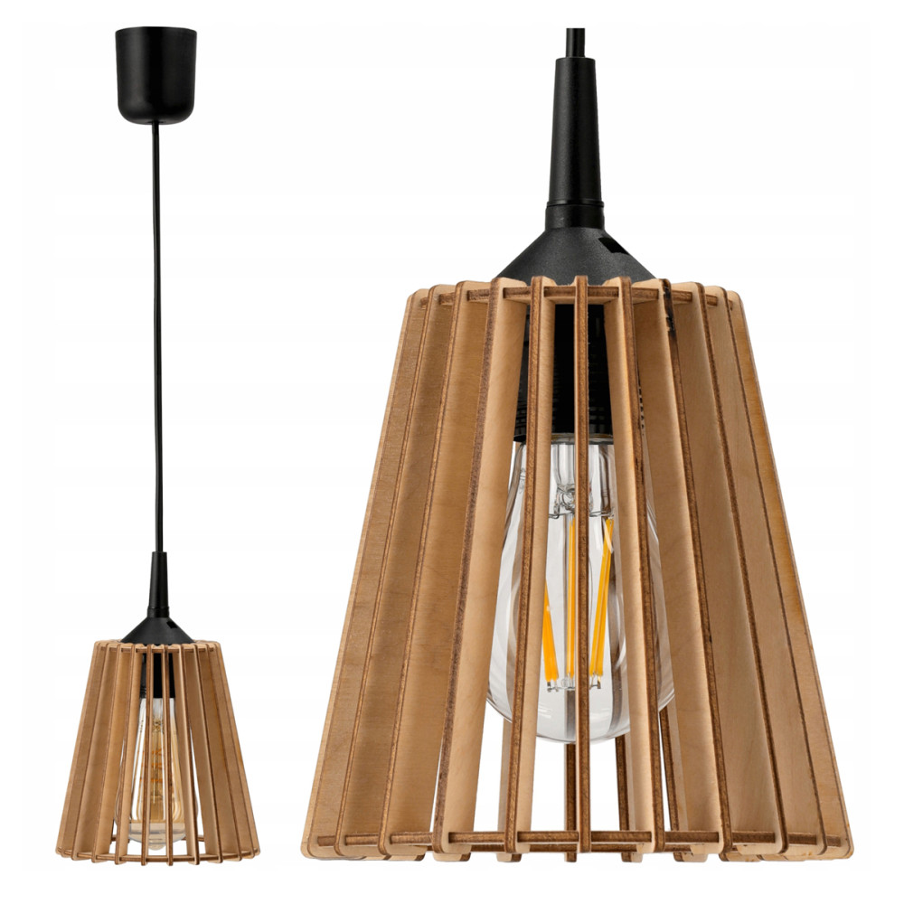 BERGE LED DREVENÁ STROPNÁ ZÁVESNÁ LAMPA S DLHÝM NASTAVITEĽNÝM KÁBLOM + KLIP