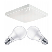 BERGE LED stropné svietidlo 2xE27 + 2x žiarovka Philips E27 10W