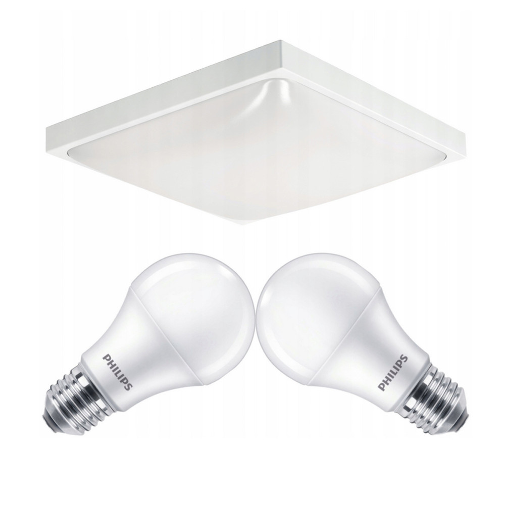 BERGE LED stropné svietidlo 2xE27 + 2x žiarovka Philips E27 10W