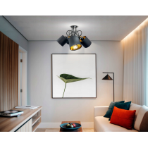 BERGE LOFT LED STROPNÁ ZÁVESNÁ LAMPA 5X ZLATÉ TIENIDLO