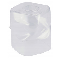 BERGE Sklenené tienidlo pre stropnú stolovú lampu, valcované štvorcové, priehľadné