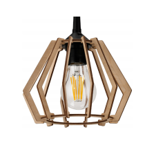 BERGE Závesné stropné LED svietidlo, drevené, s háčikom