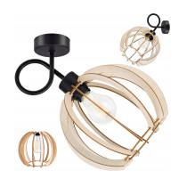 BERGE Závesné stropné svietidlo, vinuté (špirálové), loftový štýl – guľa