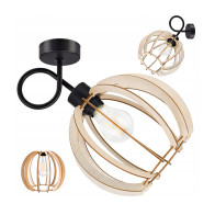 BERGE Závesné stropné svietidlo, vinuté (špirálové), loftový štýl – guľa