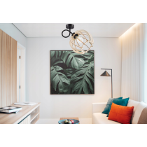 BERGE Závesné stropné svietidlo, vinuté (špirálové), loftový štýl – guľa