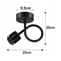 BERGE Závesné stropné svietidlo, vinuté (špirálové), loftový štýl – guľa