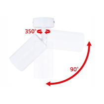 BERGE LED halogénová nástenná lampa 1xGU10 biela bodová