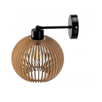 BERGE LED nástenná lampa drevená E27