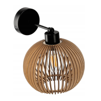 BERGE LED nástenná lampa drevená E27