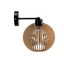 BERGE LED nástenná lampa drevená E27