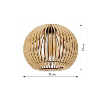 BERGE LED nástenná lampa drevená E27