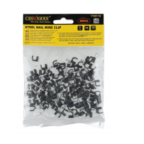 BERGE Háčiky na káblové girlandy s 6 mm klincami, 100 kusov, čierne