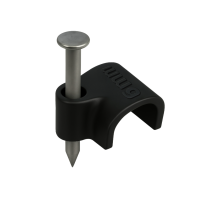 BERGE Háčiky na káblové girlandy s 6 mm klincami, 100 kusov, čierne