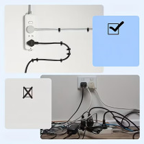 BERGE Držiaky káblov na girlandy s klincami 12 mm, 100 kusov, čierne