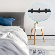 BERGE Držiaky káblov na girlandy s klincami 12 mm, 100 kusov, čierne