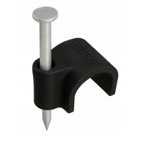 BERGE Háčiky na káblové girlandy s 8 mm klincami, 100 kusov, čierne